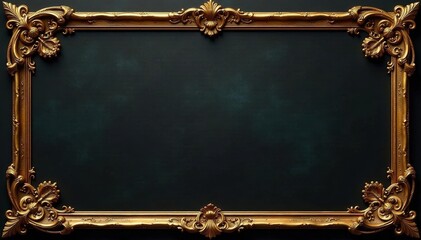 Premium gold acanthus border Antique style filigree & swirls , baroque, pattern