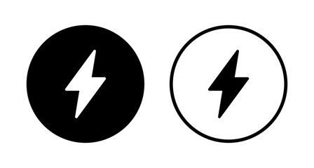 Lightning icon logo design. electric sign and symbol. power icon. energy sign