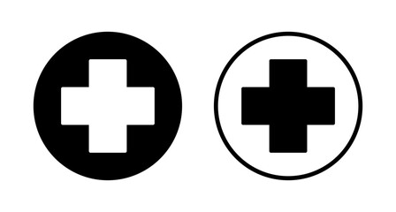 Obraz premium Plus icon logo design. Add plus sign and symbol