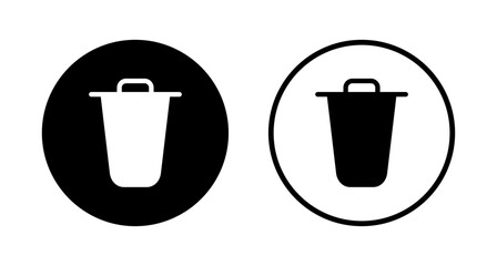 Trash icon logo design. trash can icon. delete sign and symbol.