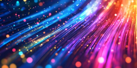 Naklejka premium Dynamic light streaks radiating outward