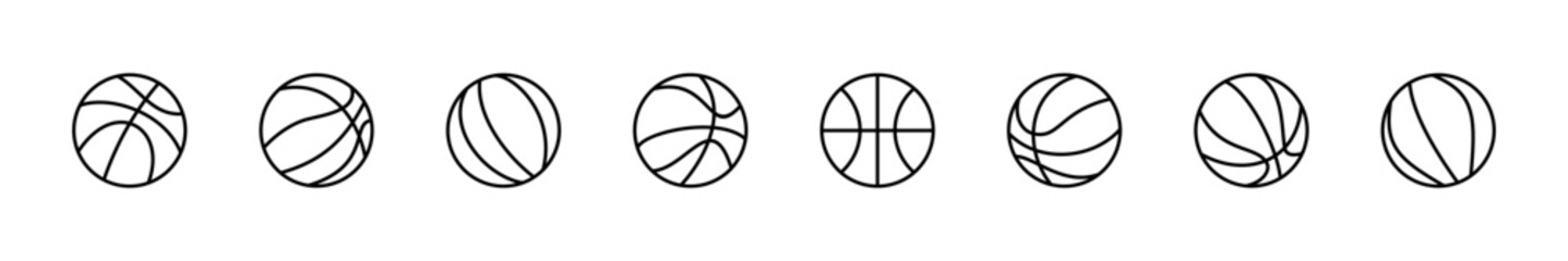 Basketball icon set. Basketball ball icon. Basketball logo vector icon