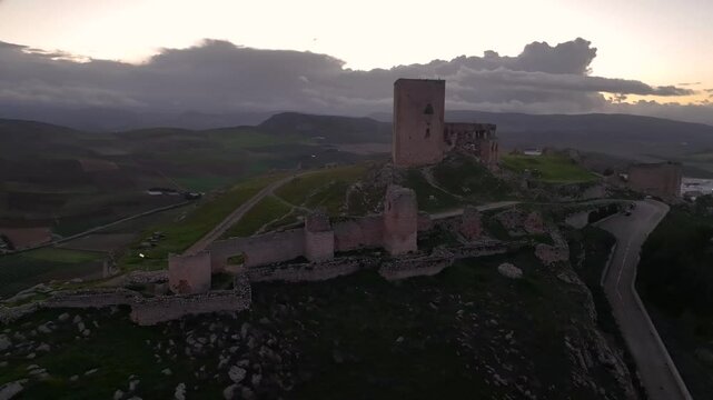 Estrella Castle, Spain: Breathtaking Aerial Views of Teba's Historic Fortress