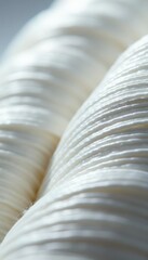 Intricate white thread texture, close-up macro view , white, pure