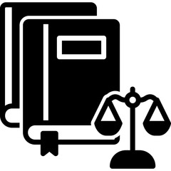 Law Book  glyph icon