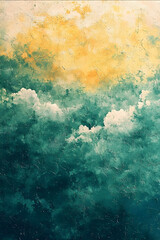 simple impressionist elven sky basic cream background