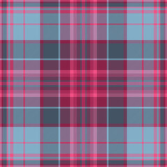 Vibrant pink and blue plaid pattern.  Perfect for textile design, fashion, and website backgrounds.  This seamless texture offers a sophisticated yet playful aesthetic.