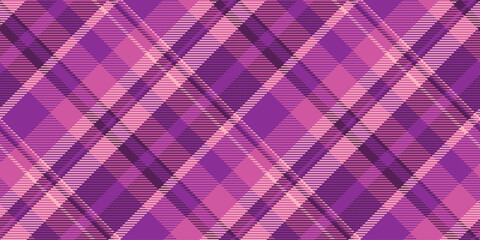 Stunning pink and purple diagonal plaid pattern.  Perfect for fashion, textile, or website backgrounds.  Sophisticated and versatile design ideal for creating a stylish and modern aesthetic.