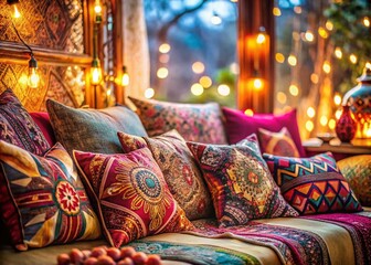 Bohemian Ethnic Patterned Cushions & Pillows: Cozy Home Decor Textiles