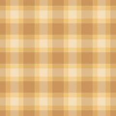 Net tartan pattern vector, rest background fabric textile. Cloth plaid texture check seamless in amber and burly wood colors.