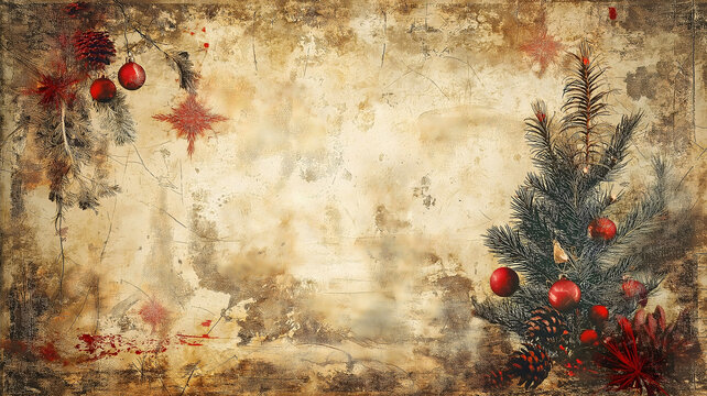 old christmas soviet postcard background ticket