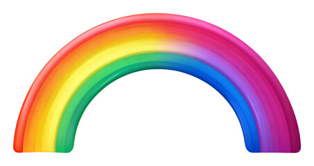Vibrant rainbow spectrum on a transparent background, colorful diversity symbolism