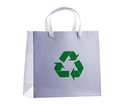 Bolsa de papel blanco reciclado