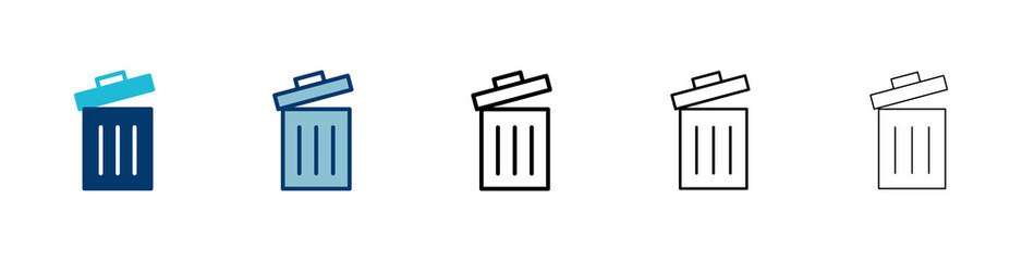 Trash icon vector isolated on white background. trash can icon. Delete icon vector