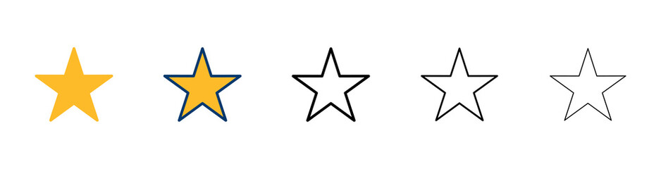 Star Icon vector isolated on white background. Star vector icon. Rating symbol