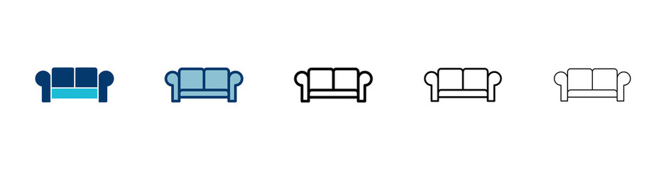 Sofa icon vector isolated on white background. sofa icon illustration. furniture