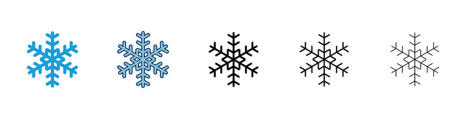 Snowflake icon vector isolated on white background. snow icon vector. Symbol of winter, frozen