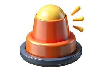 Emergency Siren: A stylized emergency siren, with a rotating light, symbolizing immediate attention and warning against potential danger