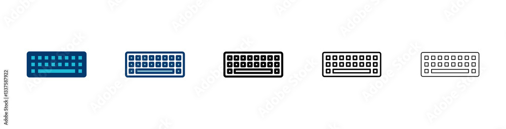 Fototapete keyboard icon vector isolated on white background. keyboard vector symbol