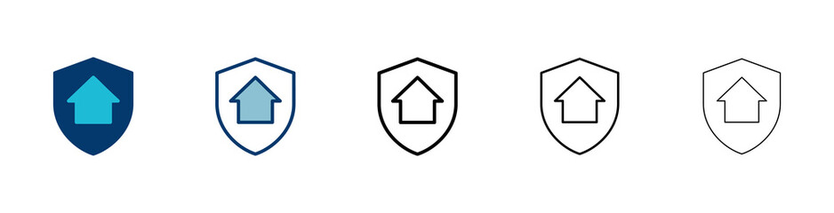 Home insurance icon vector isolated on white background. home protection icon