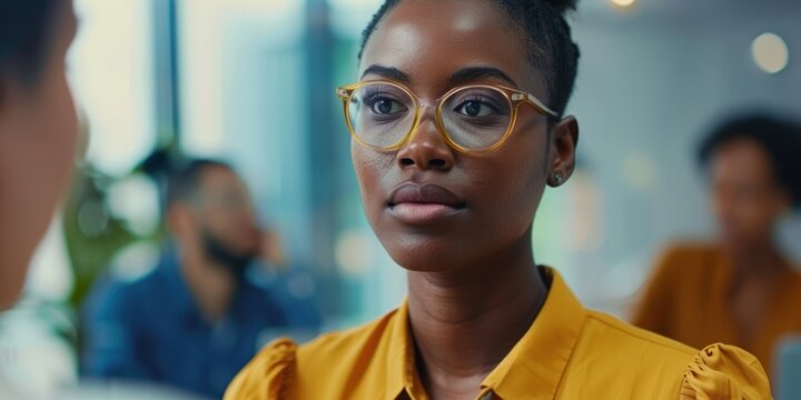 Team collaboration in a corporate setting with a focus on diversity, motivation, and teamwork while planning and discussing shared goals