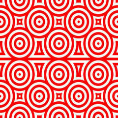 Circles pattern. Hoops seamless ornament. Dot motif. Circular figures backdrop. Rounds background. Rings wallpaper. Digital paper, textile print, web design, abstract image. Vector illustration.