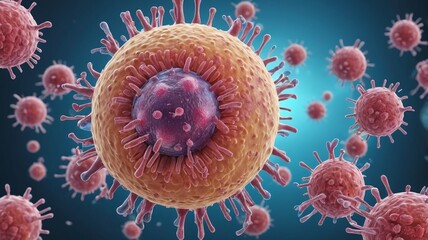 Pathogenic Bacteria , Germ infection and Epidemic bacterial disease, 3d illustration