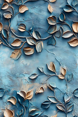 3d oil painting floral pattern