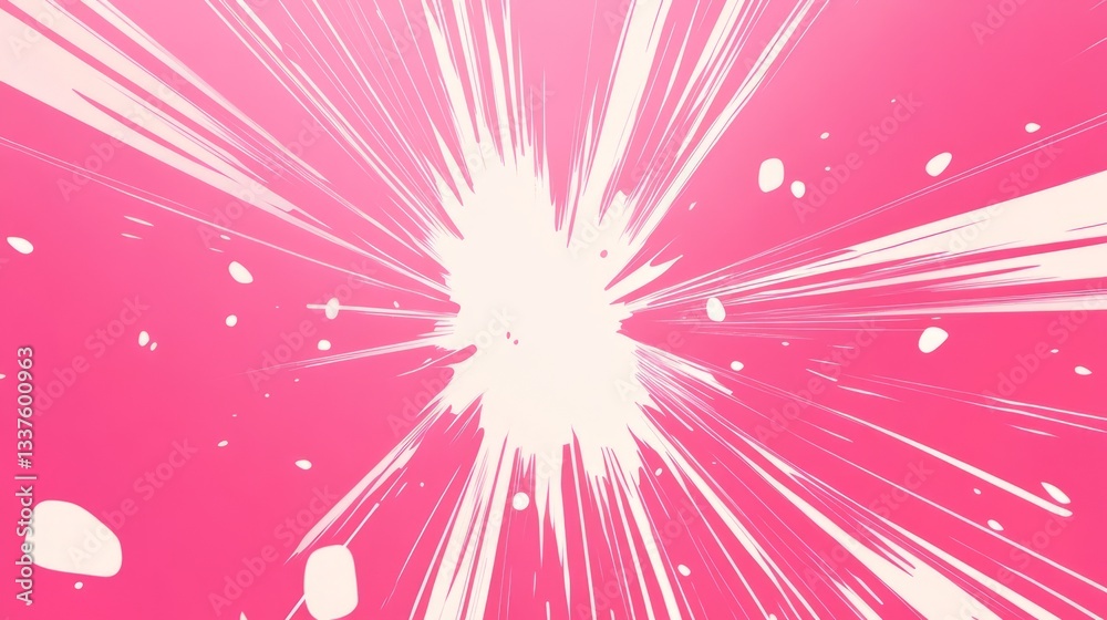 Canvas Prints comic book style dynamic pink background with halftone dots and speed lines creating a vibrant retro