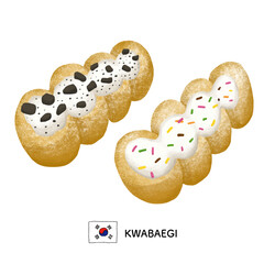 韓国料理＿クァベギの色鉛筆タッチのイラスト
