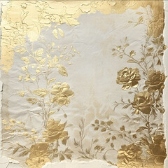 vintage paper with gold drawings
