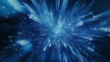 Fototapeta premium Abstract Illustration Showing Energy Burst Emitting Outward From Center