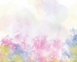 Abstract colorful watercolor for background. Digital art painting