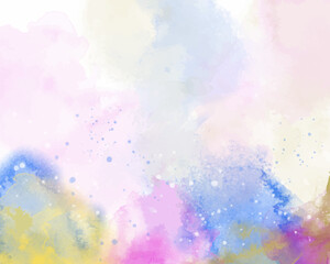 Abstract colorful watercolor for background. Digital art painting