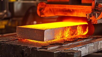 Sparks fly as steel grinds, glowing embers on metal surface, industrial energy in motion.
