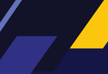 Abstract geometric background in blue, yellow and black colors. Vector illustration.