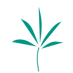 Stylized depiction of leaf hand-drawn illustration art