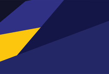 Minimal geometric colorful background. Abstract shape in blue and yellow colors.