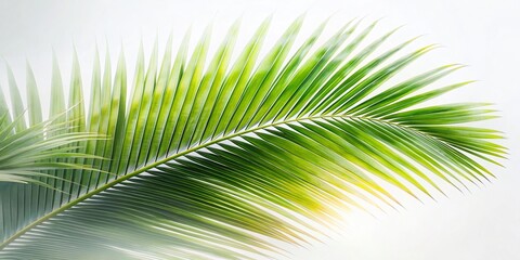 Fototapeta premium Double Exposure Palm Tree Close-up: Tropical Paradise Stock Photo