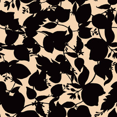 Tropical pattern, floral, leaves. Digital print in Repeat (rapport), Resolution 300 DPI, ideal for fashion, decoration and stationery.