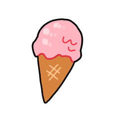 ストロベリーアイスのイラスト
