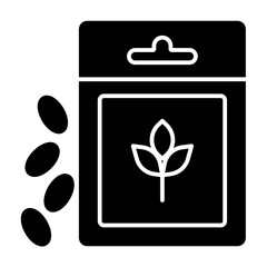 Seed packet solid icon