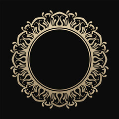 Ornamental round frame design, for logo and text	