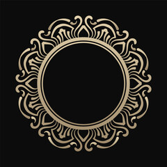 Ornamental round frame design, for logo and text	