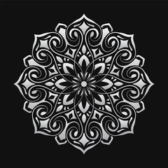 ornamental round decoration, mandala design