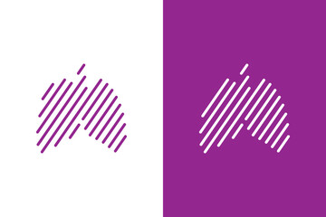 Human lungs logo combination. Medical organ logotype design template.