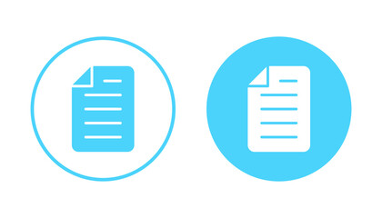 Document icon vector. Paper sign and symbol. File Icon