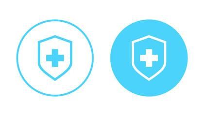 Health insurance icon vector. Insurance health document sign and symbol