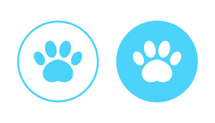 Paw icon vector. paw print sign and symbol. dog or cat paw