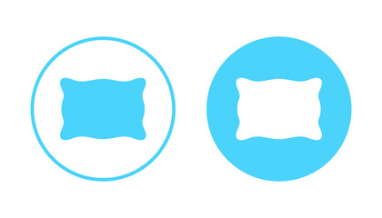 Pillow icon vector. Pillow sign and symbol. Comfortable fluffy pillow